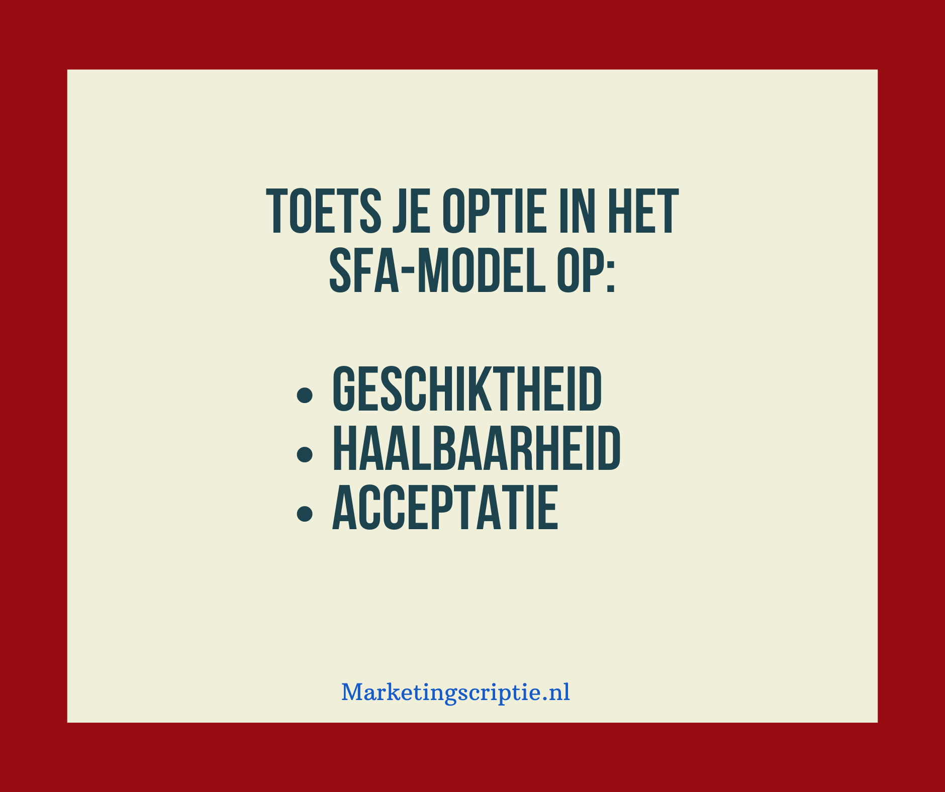 Invalshoeken sfa model