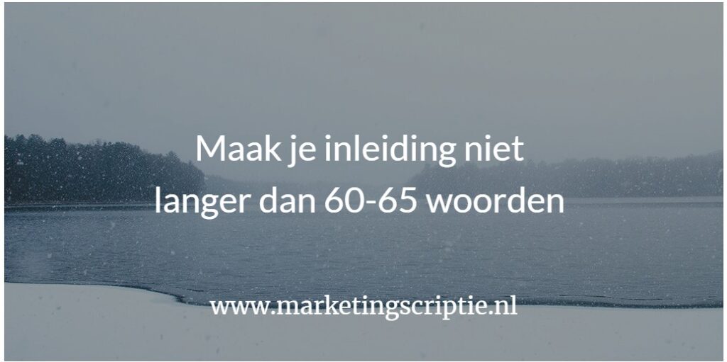 Inleiding persbericht