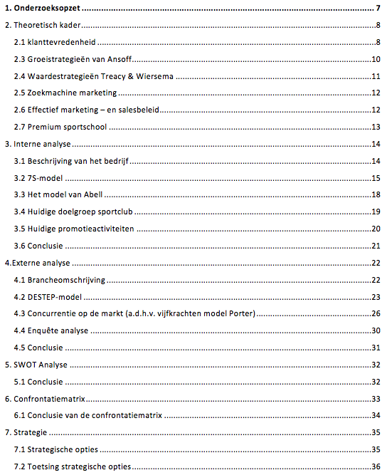 Strategisch marketingplan voorbeeld