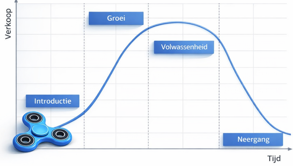 Productlevenscyclus van de spinner