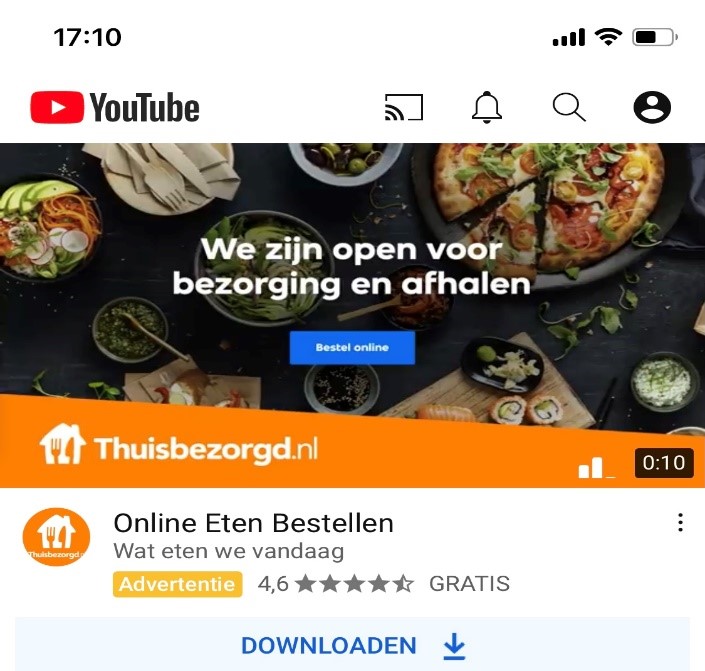 online communicatiemiddel - advertenties in apps
